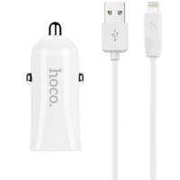 Hoco Z12 Car Charger With Lightning Cable شارژر فندکی هوکو مدل Z12 همراه با کابل لایتنینگ