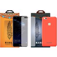 کاور کوالا مدل سیلیکونی مناسب برای گوشی موبایل هوآوی P10 Lite به همراه محافظ صفحه نمایش
