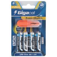 Gigacell Super Alkaline AA Battery Pack of 4 - باتری قلمی گیگاسل مدل Super Alkaline بسته 4 عددی