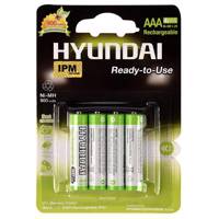 Hyundai NI-MH Rechargeable AAA Battery Pack Of 4 - باتری نیم قلمی قابل شارژ هیوندای مدل NI-MH بسته 4 عددی