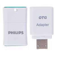 Philips Pico Edition FM08DA88B/97 USB 2.0 Flash Memory With OTG Adapter - 8GB فلش مموری USB فیلیپس مدل پیکو ادیشن FM08DA88B/97 ظرفیت 8 گیگابایت همراه با مبدل OTG