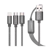 Romoss 3 In 1 USB To microUSB/Lightning/USB-C Cable 1.5 m - کابل تبدیل USB به microUSB/لایتنینگ/USB-C روموس مدل 3In1 به طول 1.5 متر