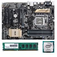 Asus B150-PRO D3 Motherboard with Intel 6100 CPU with Patriot 4GB DDR3 1600MHZ RAM مادربرد ایسوس مدل B150-PRO D3 به همراه پردازنده اینتل مدل 6100 و رم DDR3 1600MHZ پاتریوت ظرفیت 4 گیگابایت