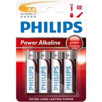 Philips Power Alkaline AA Battery Pack Of 4 - باتری قلمی فیلیپس مدل Power Alkaline بسته 4 عددی