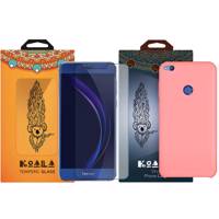 کاور کوالا مدل سیلیکونی مناسب برای گوشی موبایل هوآوی Honor 8 Lite به همراه محافظ صفحه نمایش