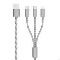 Ldnoi 1-3 USB To microUSB/Lightning/USB-C Cable 1.2m کابل تبدیل USB به microUSB /لایتنینگ/ USB-C ال دی نو مدل 3-1 به طول 1.2 متر