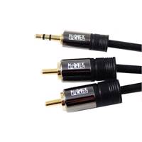 K-net Stereo 3.5mm To RCA Cable 1.5m کابل تبدیل جک 3.5 میلی متری به RCA کی نت مدل Stereo به طول 1.5 متر