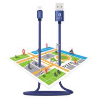 JOWAY Aluminum alloy Lightning Bluetooth GPS positioning data line cable fast charging - 1M - کابل تبدیل USB به لایتنینگ جووی مدل Li113 با قابلیت بلوتوث و GPS به طول 1 متر