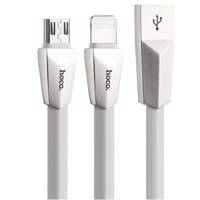 Hoco X4 USB To microUSB And Lightning Cable 1m کابل تبدیل USB به microUSB و لایتنینگ هوکو مدل X4 طول 1 متر