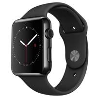 Apple Watch 42mm Space Black Stainless Steel Case with Black Sport Band ساعت مچی هوشمند اپل واچ مدل 42mm Space Black Stainless Steel Case with Black Sport Band