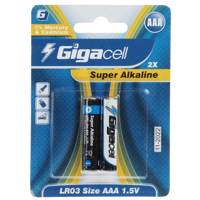 Gigacell Super Alkaline AAA Battery Pack of 2 باتری نیم قلمی گیگاسل مدل Super Alkaline بسته 2 عددی