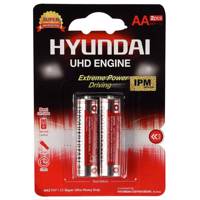 Hyundai Super Ultra Heavy Duty AA Battery Pack Of 2 - باتری قلمی هیوندای مدل Super Ultra Heavy Duty بسته 2 عددی