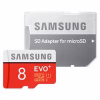 Samsung Evo Plus UHS-I U1 Class 10 80MBps microSDHC With Adapter - 8GB کارت حافظه microSDHC سامسونگ مدل Evo Plus کلاس 10 استاندارد UHS-I U1 سرعت 80MBps همراه با آداپتور SD ظرفیت 8 گیگابایت