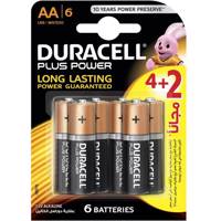 Duracell Plus Power Duralock AA Battery Pack Of 4 Plus 2 باتری قلمی دوراسل مدل Plus Power Duralock بسته 4 + 2 عددی