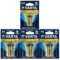 Varta LongLife Alkaline AAA And AA Battery Pack of 8 - باتری قلمی و نیم قلمی وارتا مدل LongLife Alkaline بسته 8 عددی