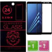 LION 5D Full Glue Glass Screen Protector For Samsung A8 2018 Plus محافظ صفحه نمایش تمام چسب لاین مدل 5D مناسب برای گوشی سامسونگ A8 2018 پلاس