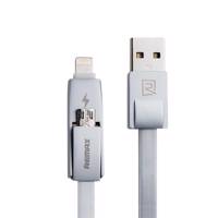 Remax Strive USB To microUSB And Lightning Cable 1m - کابل تبدیل USB به microUSB و لایتنینگ ریمکس مدل Strive به طول 1 متر
