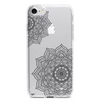 Black Flower Mandala Case Cover For iPhone 7 /8 کاور ژله ای مدل Black Flower Mandala مناسب برای گوشی موبایل آیفون 7 و 8