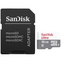 SanDisk Ultra UHS-I U1 Class 10 48MBps 320X microSDHC With Adapter - 16GB کارت حافظه microSDHC سن دیسک مدل Ultra کلاس 10 استاندارد UHS-I U1 سرعت 48MBps 320X همراه با آداپتور SD ظرفیت 16 گیگابایت