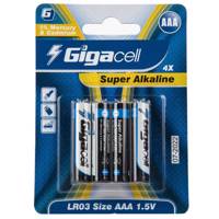 Gigacell Super Alkaline AAA Batteryack of 4 - باتری نیم قلمی گیگاسل مدل Super Alkaline - بسته 4 عددی