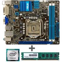 Asus P8H61-I LX Motherboard with Intel G1610 CPU with Patriot 2GB DDR3 1600MHZ RAM مادربرد ایسوس مدل P8H61-I LX به همراه پردازنده اینتل مدل G1610 و رم DDR3 1600MHZ پاتریوت ظرفیت 2 گیگابایت