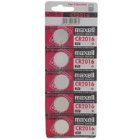 Maxell Lithium CR2016 minicell Pack Of 5 - باتری سکه ای مکسل مدل CR2016 بسته 5 عددی