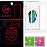 LION 5D Full Glue Glass Screen Protector For Apple iPhone 8 محافظ صفحه نمایش تمام چسب شیشه ای لاین مدل 5D مناسب برای گوشی اپل آیفون 8
