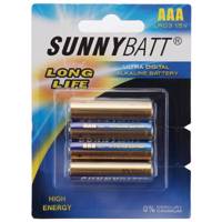 Sunny Batt Alkaline Long Life AAA Battery Pack of 4 باتری نیم قلمی سانی بت مدل Alkaline Long Life بسته 4 عددی
