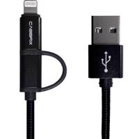 Cabbrix 2 In 1 USB To microUSB And Lightning Cable 2m کابل تبدیل USB به microUSB و لایتنینگ کابریکس مدل 2 در 1 به طول 2 متر
