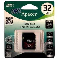 Apacer UHS-I U1 Class 10 45MBps SDHC - 32GB کارت حافظه SDHC اپیسر کلاس 10 استاندارد UHS-I U1 سرعت 45MBps ظرفیت 32 گیگابایت
