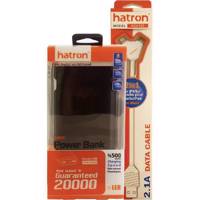 Hatron HPB20000 20000mAh Power Bank With Cable - شارژر همراه هترون مدل HPB20000B با ظرفیت 20000 میلی‌آمپر‌ساعت به همراه کابل