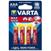 Varta MAX TECH Alkaline LR03-AAA Battery Pack of 4 باتری نیم‌قلمی وارتا مدل MAX TECH ALKALINE LR03-AAA بسته 4 عددی