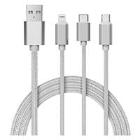 My Candy UU02 USB to microUSB and Lightning and USB-C Cable کابل تبدیل USB به microUSB و لایتنینگ و USB-C مای کندی مدل UU02