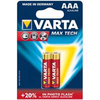 Varta MAX TECH Alkaline LR03-AAA Battery Pack of 2 باتری نیم‌قلمی وارتا مدل MAX TECH ALKALINE LR03-AAA بسته 2 عددی