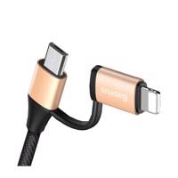 Baseus PB1050Z USB To microUSB/Lightning Cable 1m کابل تبدیل USB به microUSB/لایتنینگ باسئوس مدل PB1050Z طول 1 متر