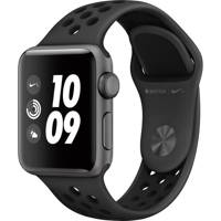 Apple Watch Series 3 Nike Plus 38mm Space Gray Aluminum Case with Anthracite/Black Nike Sport Band ساعت هوشمند اپل واچ سری 3 مدل Nike Plus 38mm Space Gray Aluminum Case with Anthracite/Black Nike Sport Band