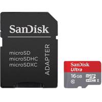 SanDisk Ultra UHS-I U1 Class 10 80MBps microSDHC With Adapter - 16GB - کارت حافظه microSDHC سن دیسک مدل Ultra کلاس 10 استاندارد UHS-I U1 سرعت 80MBps همراه با آداپتور SD ظرفیت 16 گیگابایت