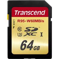 Transcend Ultimate UHS-I U3 Class 10 95MBps 633X SDXC - 64GB کارت حافظه SDXC ترنسند مدل Ultimate کلاس 10 استاندارد UHS-I U3 سرعت 95MBps 633X ظرفیت 64 گیگابایت