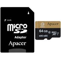 Apacer UHS-I U3 Class 10 95MBps microSXHC With Adapter - 64GB - کارت حافظه microSXHC اپیسر کلاس 10 استاندارد UHS-I U3 سرعت 95MBps همراه با آداپتور SD ظرفیت 64 گیگابایت