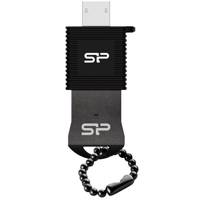 Silicon Power Touch T01 Mobile USB 2.0 Flash Memory With OTG Adapter - 16GB فلش مموری USB سیلیکون پاور تاچ T01 همراه با مبدل OTG ظرفیت 16 گیگابایت