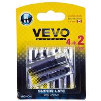 VEVO Super Life R6 AA Battery Pack of 6 باتری قلمی ویوو مدل Super Life R6 بسته 6 عددی