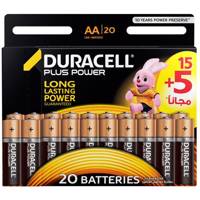 Duracell Plus Power Duralock AA Battery Pack Of 15 Plus 5 - باتری قلمی دوراسل مدل Plus Power Duralock بسته 15 + 5 عددی
