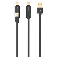 Orico LTE-10 Flat Lightning And MicroUSB To USB Cable 1m کابل تبدیل USB به microUSB و لایتنینگ اوریکو مدل LTE-10 به طول 1 متر