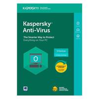 Kaspersky Antivirus 3 User 1 Year Software 2018 نرم‌افزار امنیتی کسپرسکی آنتی ویروس 3 کاربره 1 ساله 2018