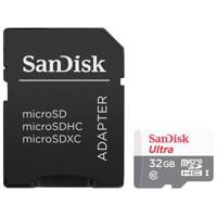 SanDisk Ultra UHS-I U1 Class 10 48MBps 320X microSDHC With Adapter - 32GB کارت حافظه microSDHC سن دیسک مدل Ultra کلاس 10 استاندارد UHS-I U1 سرعت 48MBps 320X همراه با آداپتور SD ظرفیت 32 گیگابایت