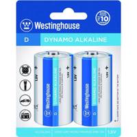 Westinghouse Dynamo Alkaline D Battery Pack of 2 - باتری سایز بزرگ وستینگ هاوس مدل Dynamo Alkaline بسته‌ی 2 عددی