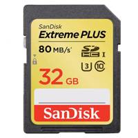 SanDisk Extreme Plus UHS-I U3 Class 10 80MBps 533X SDHC- 32GB کارت حافظه SDHC سن دیسک مدل Extreme Plus کلاس 10 استاندارد UHS-I U3 سرعت 80MBps 533X ظرفیت 32 گیگابایت