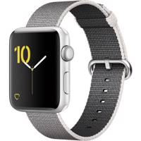 Apple Watch Series 2 42mm Silver Aluminum Case with Pearl Woven Nylon ساعت هوشمند اپل واچ سری 2 مدل 42mm Silver Aluminum Case with Pearl Woven Nylon