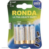 Ronda Ultra Plus Ultra Heavy Duty C Battery Pack Of 2 باتری سایز متوسط روندا مدل Ultra Plus Ultra Heavy Duty بسته 2 عددی