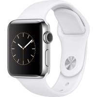Apple Watch Series 2 38mm Stainless Steel Case with White Sport Band - ساعت هوشمند اپل واچ سری 2 مدل 38mm Stainless Steel Case with White Sport Band